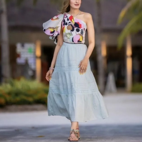 Zara Floral Print Top Asymmetric - Picture 8 of 8